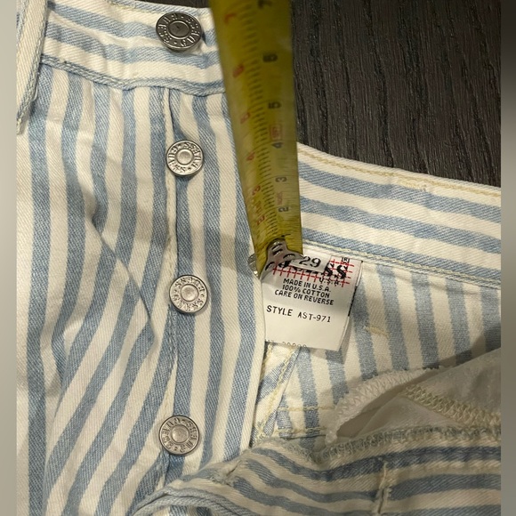 Rare!!! Vintage Guess by Georges Marciano Striped Denim Shorts Size 29 - Picture 4 of 8